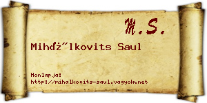 Mihálkovits Saul névjegykártya